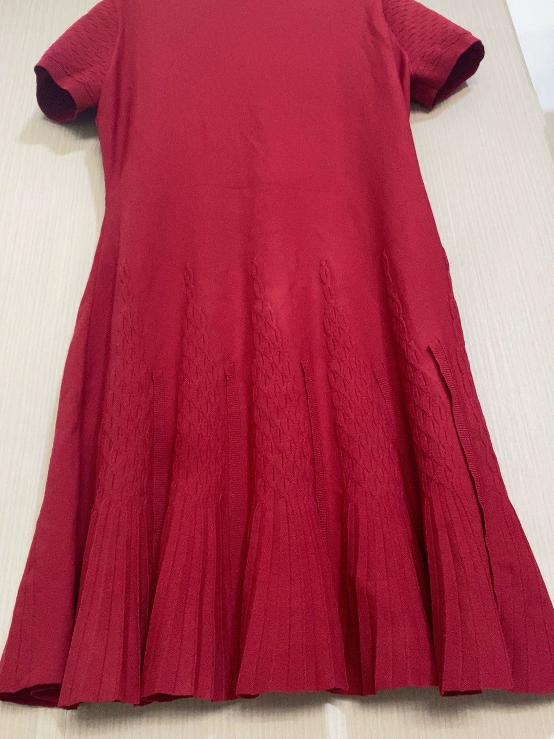Valentino Valentino Red Knit Dress Size US S / EU 44-46 / 1 - 7 Thumbnail