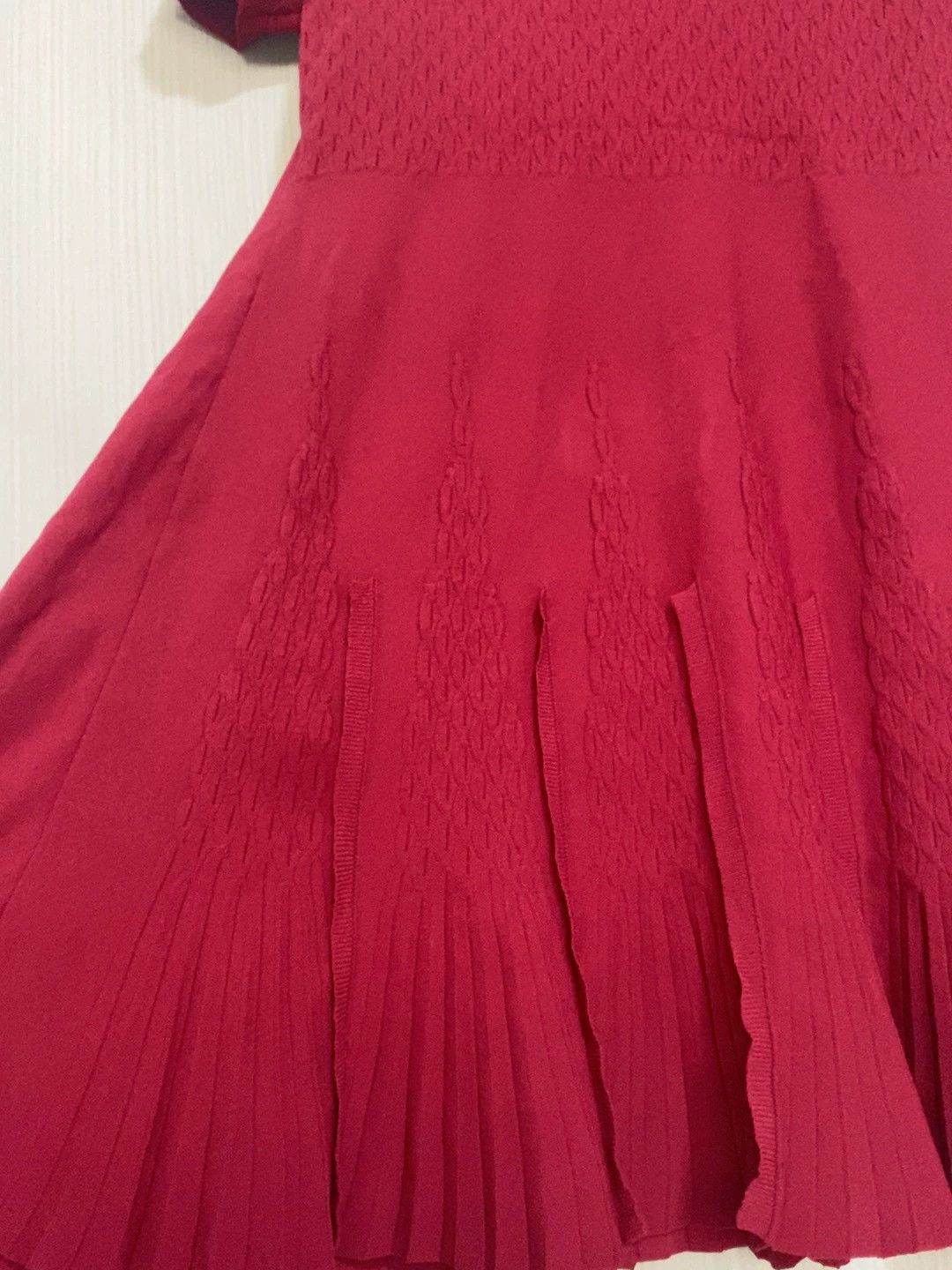 Valentino Valentino Red Knit Dress Size US XS / EU 42 / 0 - 6 Thumbnail