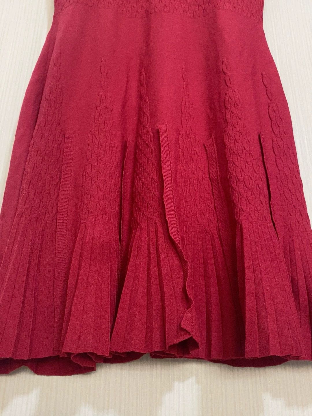 Valentino Valentino Red Knit Dress Size US XS / EU 42 / 0 - 5 Thumbnail