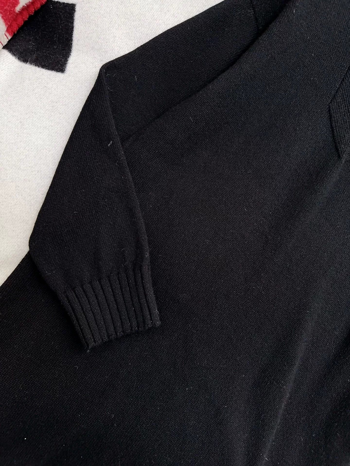 Hermes Hermes Black V-Neck Knit Dress Size US M / EU 48-50 / 2 - 5 Thumbnail