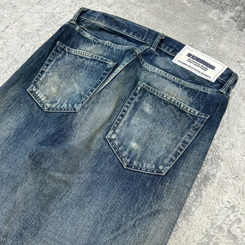 Neighborhood NEIGHBORHOOD 20SS Distressed Denim Jeans Size US 31 - 6 Thumbnail