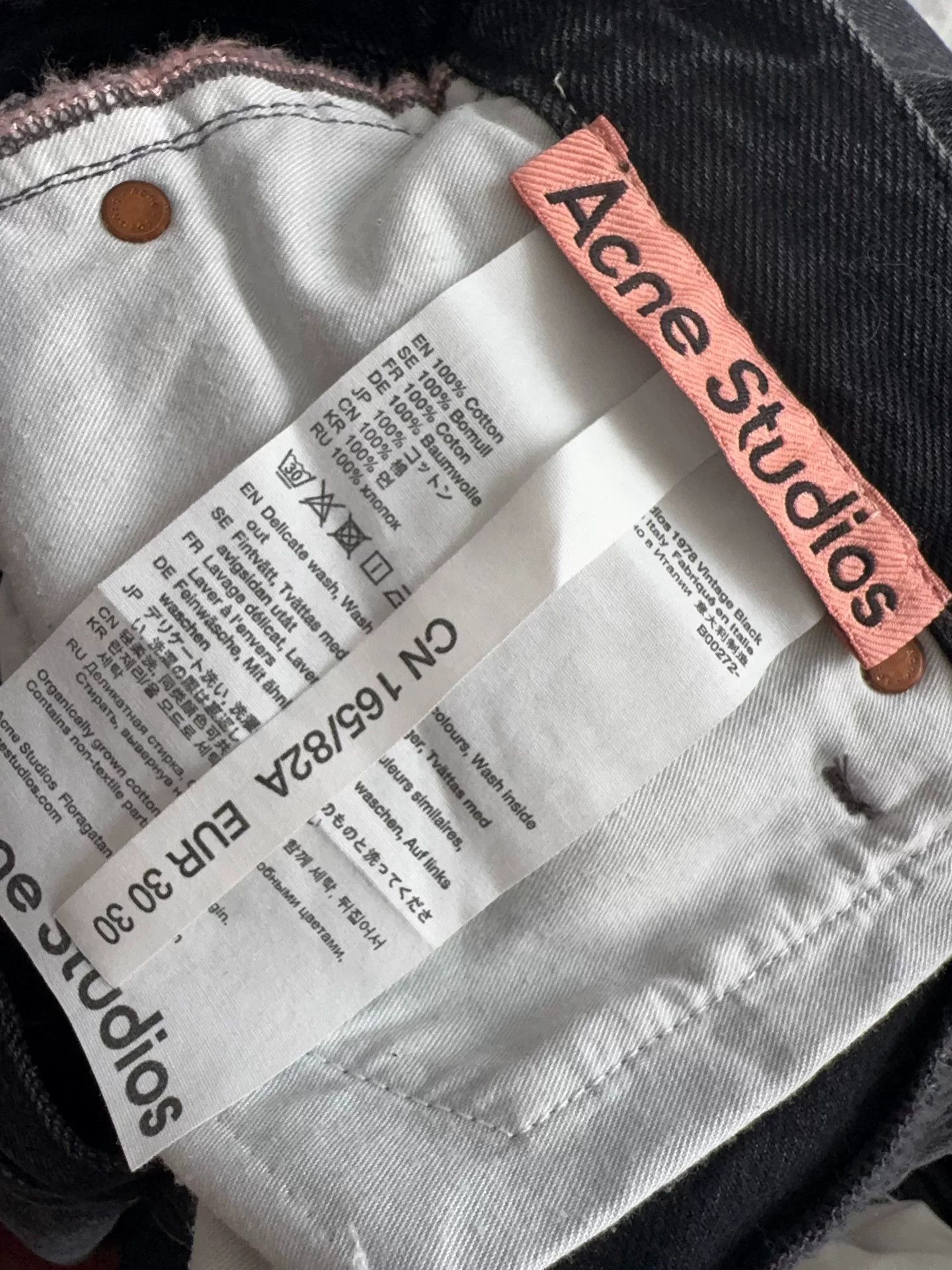 Acne Studios Acne Studios Black Denim Jeans 30/30 Size US 30 / EU 46 - 3 Thumbnail