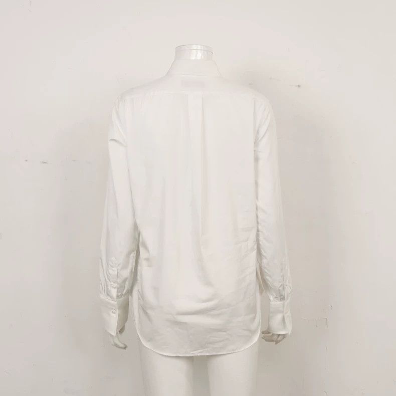 Valentino Valentino Cotton Solid Collar Long Sleeve Shirt Size US M / EU 48-50 / 2 - 2 Thumbnail