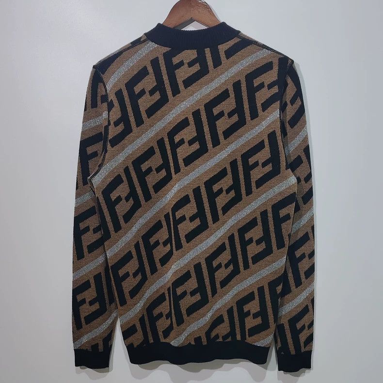 Fendi Fendi Logo Print Round Neck Sweater Size US L / EU 52-54 / 3 - 2 Thumbnail