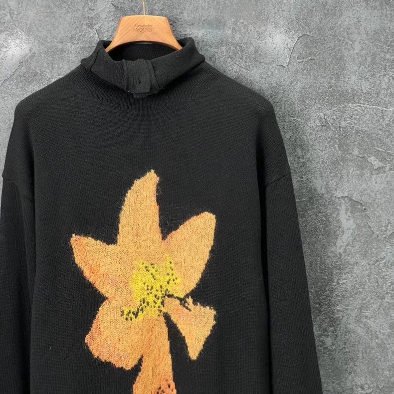 Yohji Yamamoto Yohji Yamamoto Black Turtleneck Sweater Size US L / EU 52-54 / 3 - 3 Thumbnail