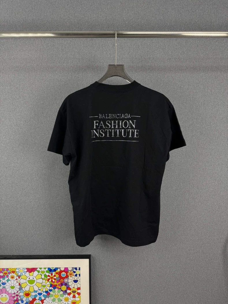 Balenciaga Balenciaga Crystal Logo Short Sleeve Tee Size US L / EU 52-54 / 3 - 2 Thumbnail