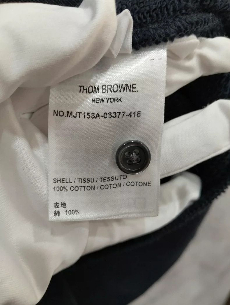Thom Browne THOM BROWNE Navy Zip Hoodie with Stripes Size US M / EU 48-50 / 2 - 6 Thumbnail