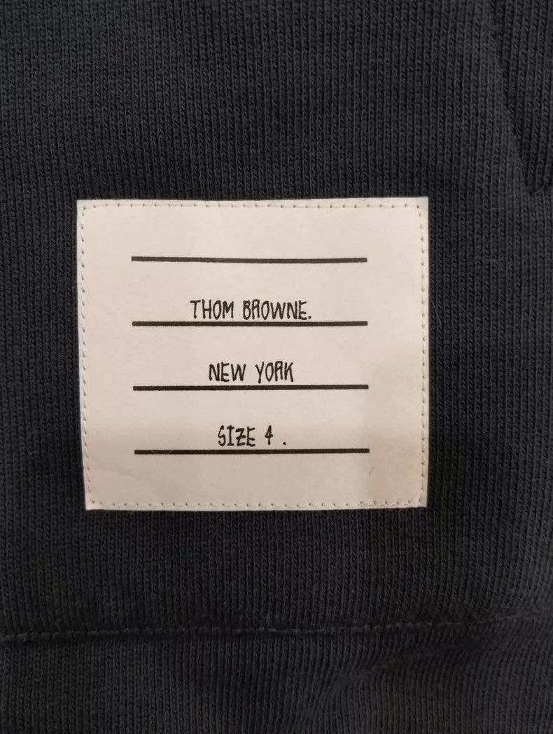 Thom Browne THOM BROWNE Navy Zip Hoodie with Stripes Size US M / EU 48-50 / 2 - 4 Thumbnail