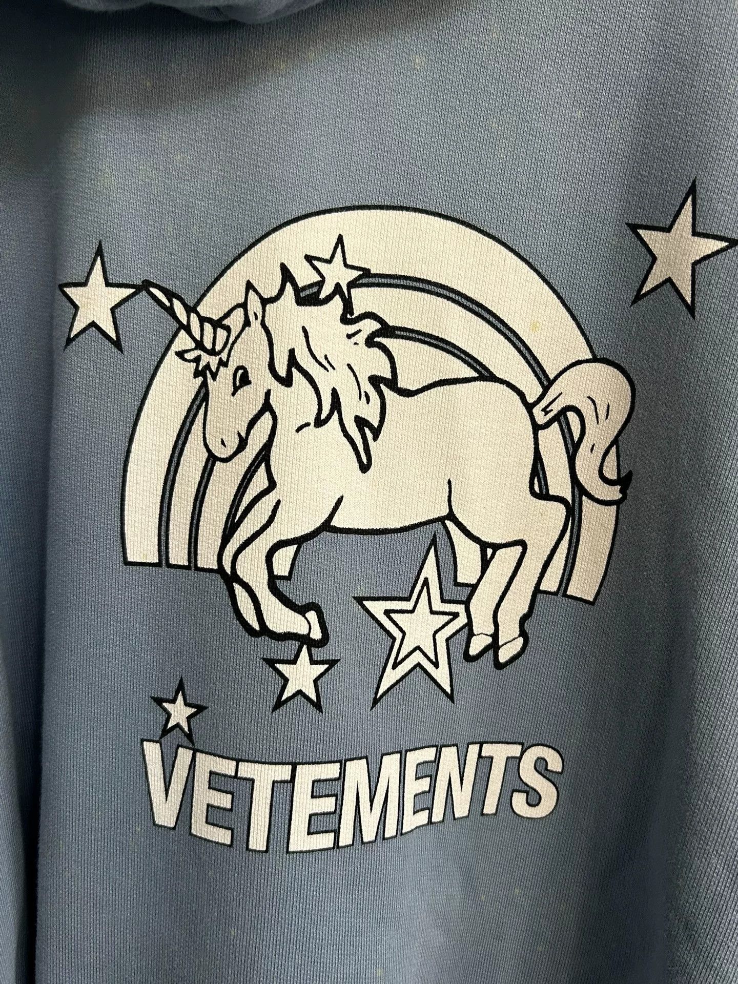 Vetements Vetements Blue Unicorn Hoodie Size US M / EU 48-50 / 2 - 3 Thumbnail