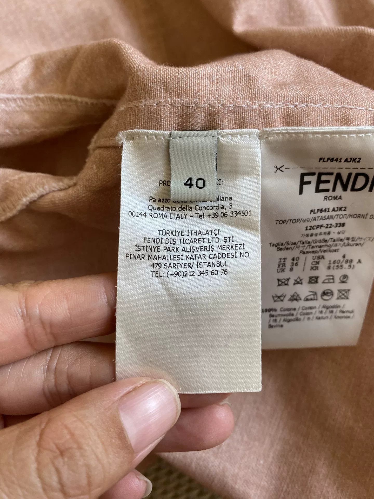 Fendi Fendi Logo Print Denim Short Sleeve Shirt Size US XXL / EU 58 / 5 - 5 Thumbnail