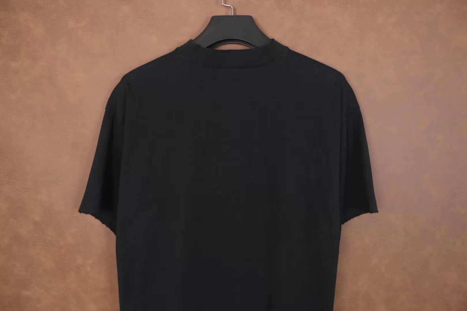 Balenciaga Balenciaga Black Distressed Hem Short-Sleeve T-Shirt Size US M / EU 48-50 / 2 - 4 Thumbnail