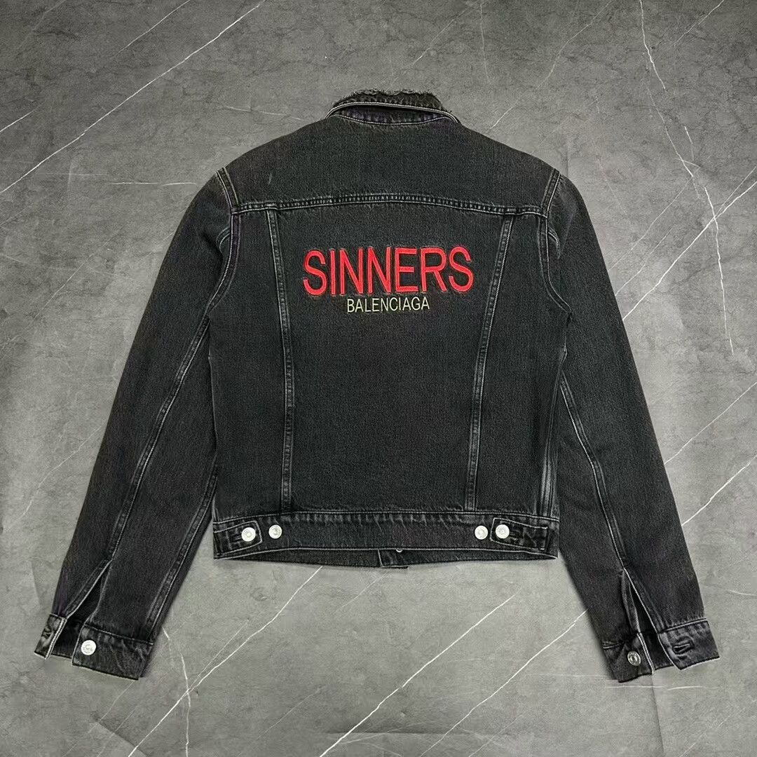 Balenciaga Balenciaga Sinners Denim Jacket Size US M / EU 48-50 / 2 - 2 Thumbnail
