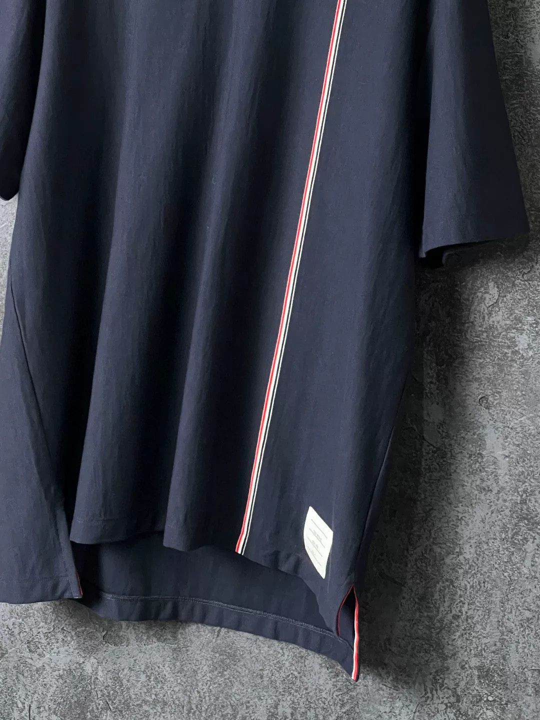 Thom Browne THOM BROWNE Navy Stripe Cotton Tee Size US M / EU 48-50 / 2 - 4 Thumbnail