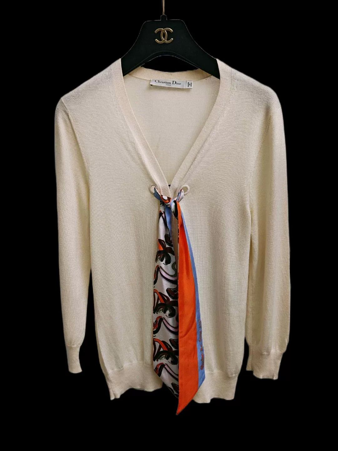 Dior classic dior knitted cardigan with scarf detail Size US M / EU 48-50 / 2 - 2 Thumbnail