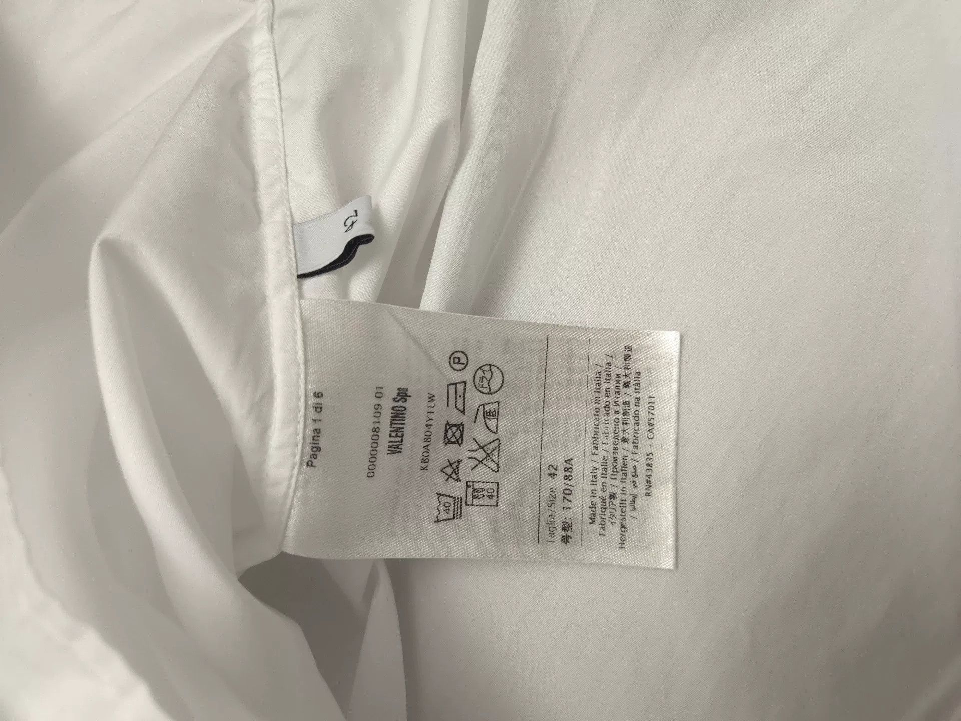 Valentino white valentino dress with unique neckline design Size US L / EU 52-54 / 3 - 4 Thumbnail