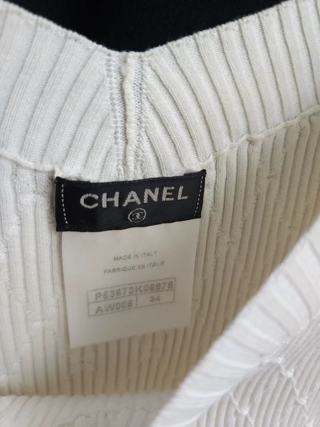 Chanel Chanel White Knit Sleeveless Top Size US XS / EU 42 / 0 - 3 Thumbnail