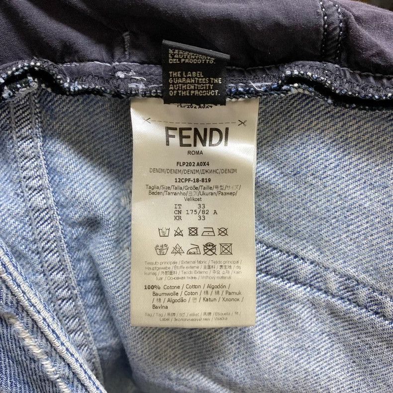 Fendi Fendi Distressed Monogram Denim Jeans Size US 34 / EU 50 - 4 Thumbnail