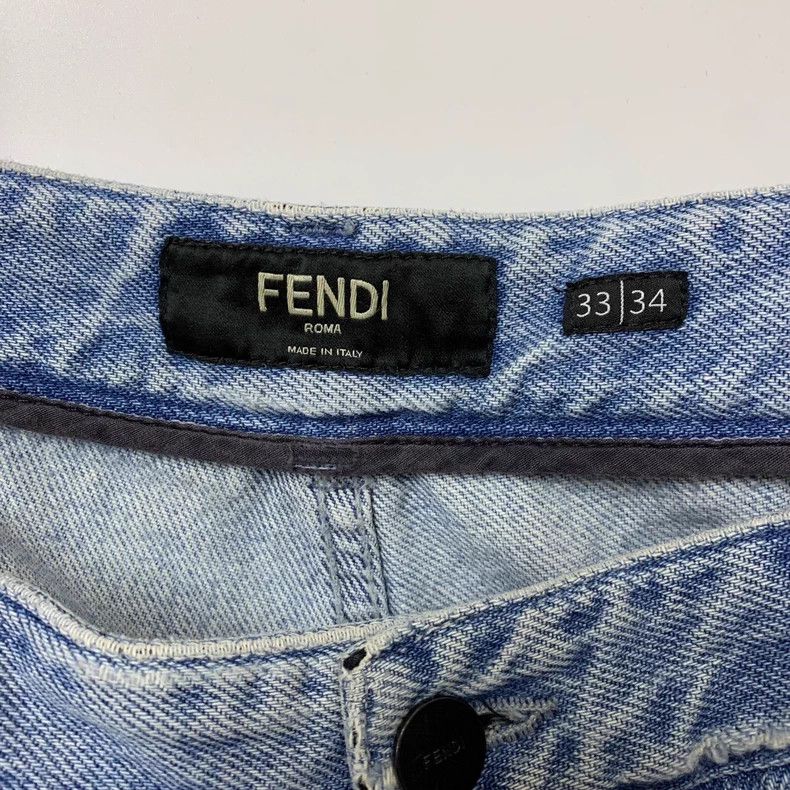Fendi Fendi Distressed Monogram Denim Jeans Size US 34 / EU 50 - 3 Thumbnail