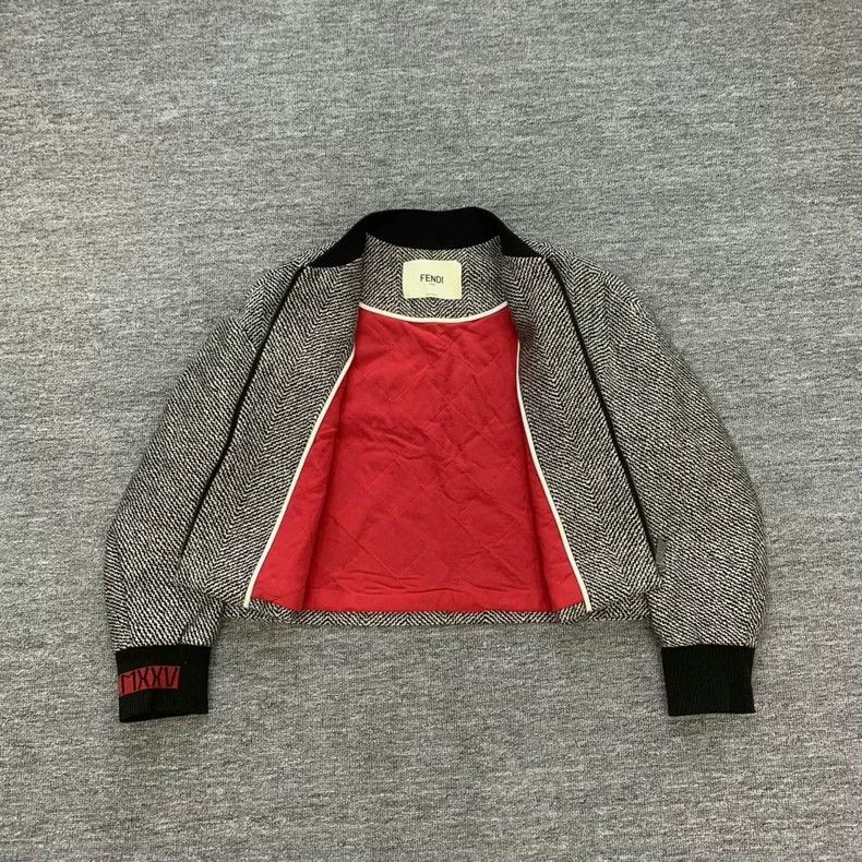 Fendi Fendi Wool Silk Short Jacket Size US XS / EU 42 / 0 - 3 Thumbnail