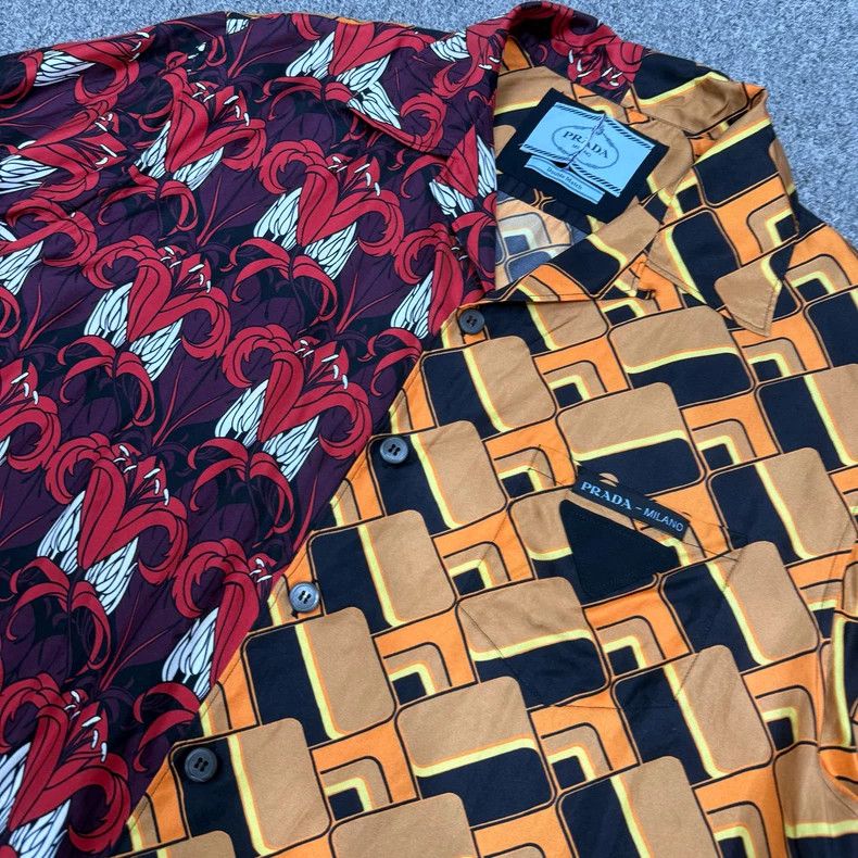 Prada Prada Color Block Short Sleeve Shirt Size US M / EU 48-50 / 2 - 3 Thumbnail