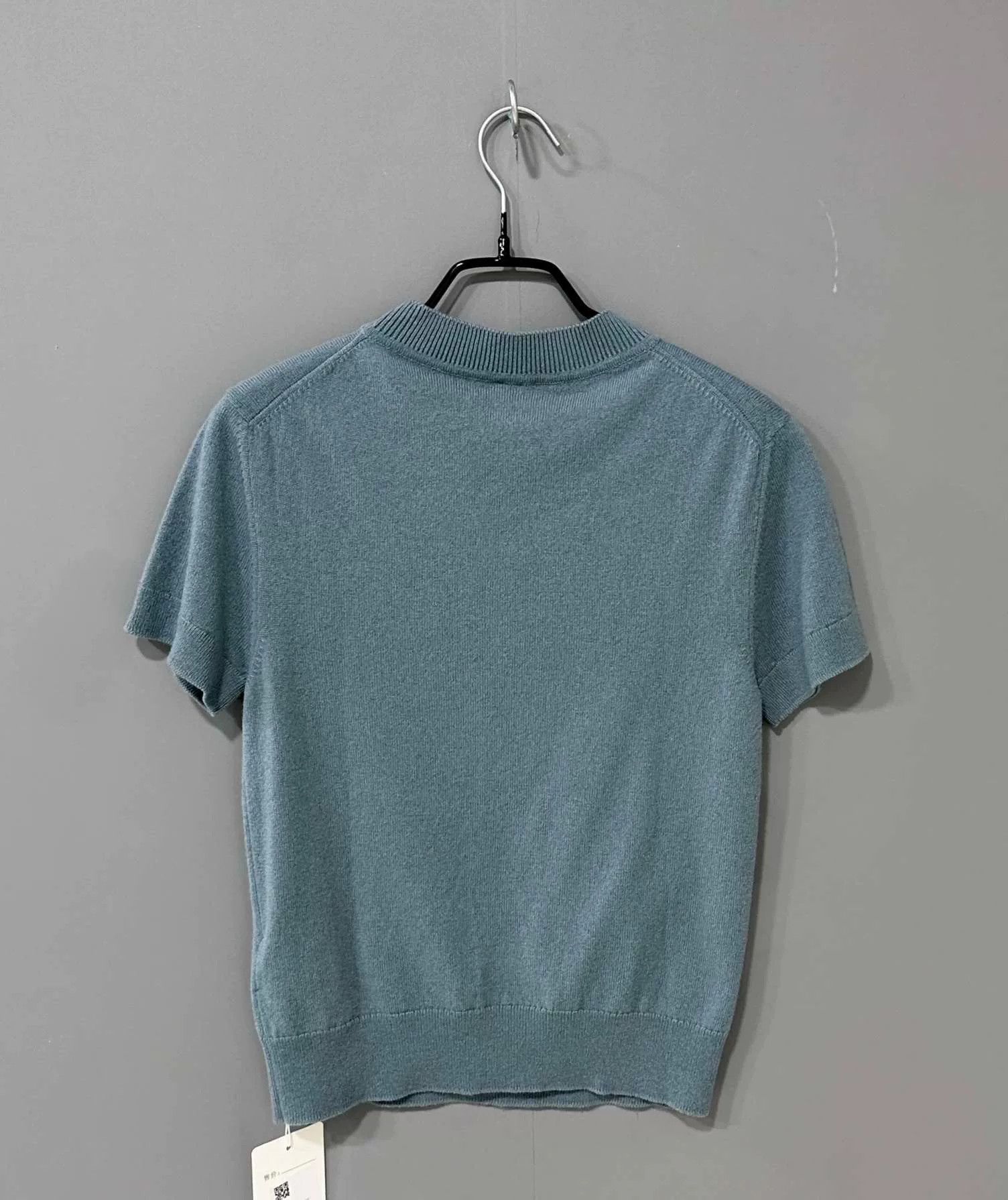 HERMES Logo Cashmere Knit Short Sleeve