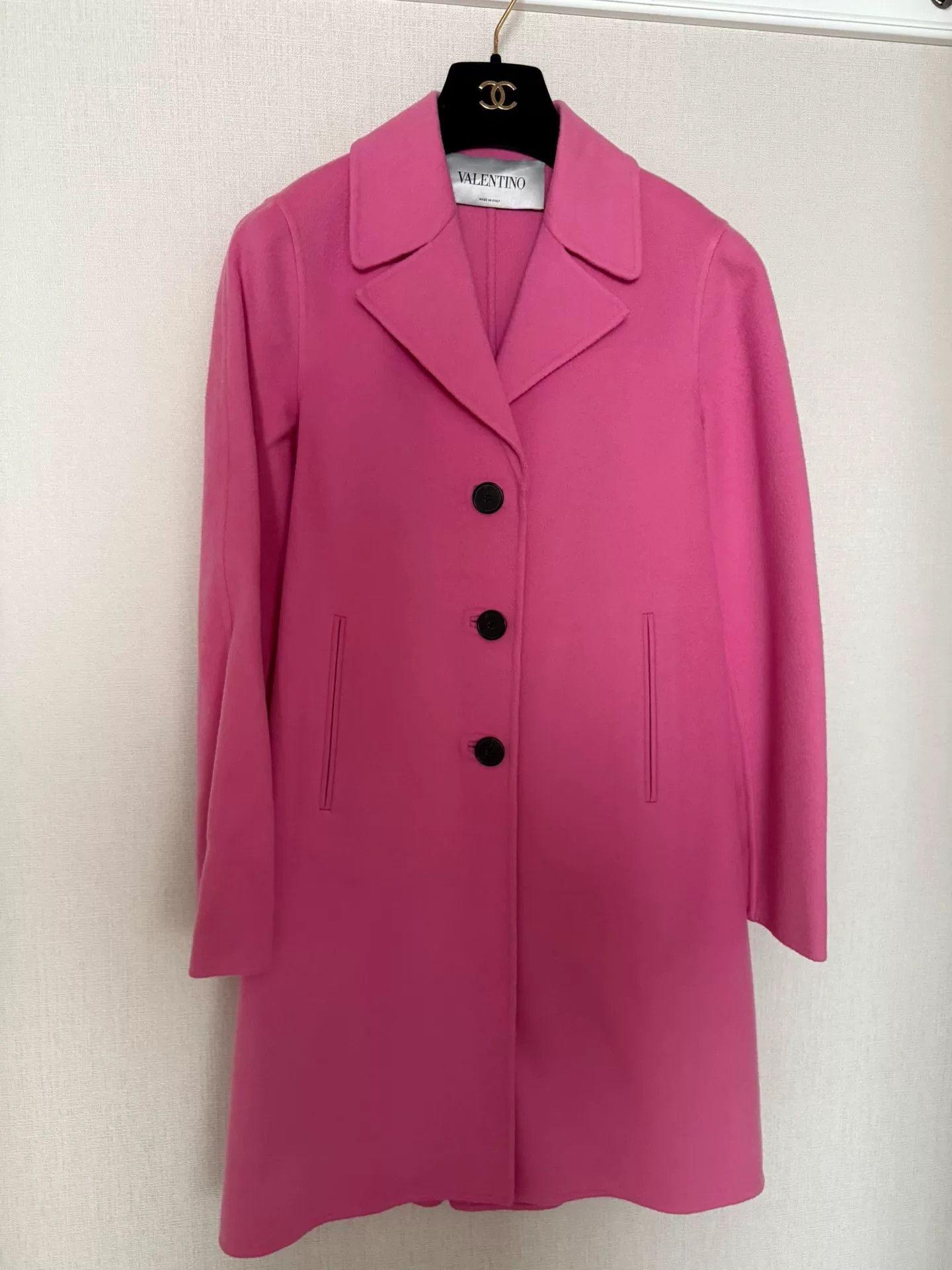 Hermes Pink Wool Cashmere Long Coat Size US S / EU 44-46 / 1 - 5 Thumbnail