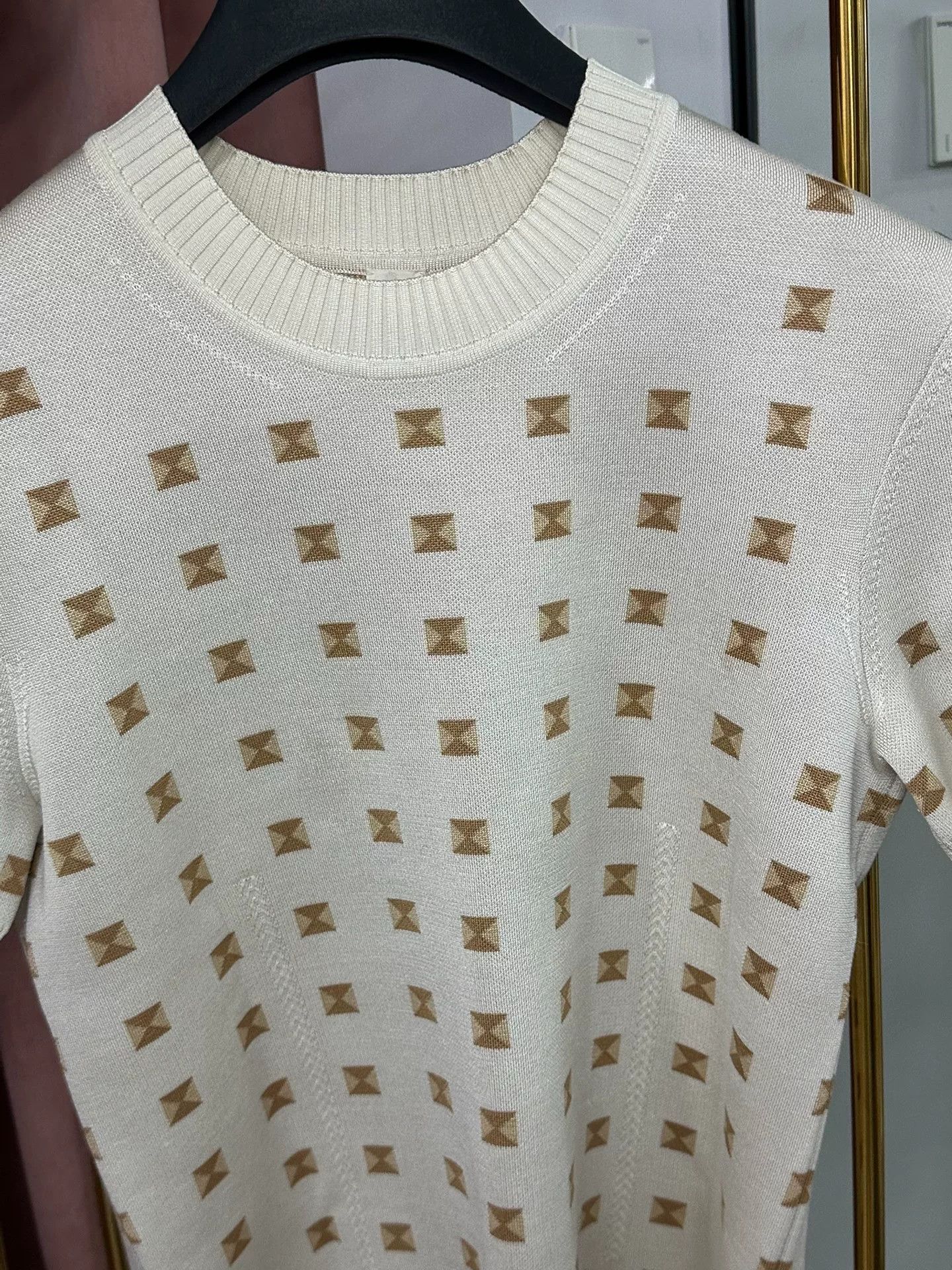 Hermes Hermes Printed Knit Short Sleeve Top Size US XS / EU 42 / 0 - 2 Thumbnail