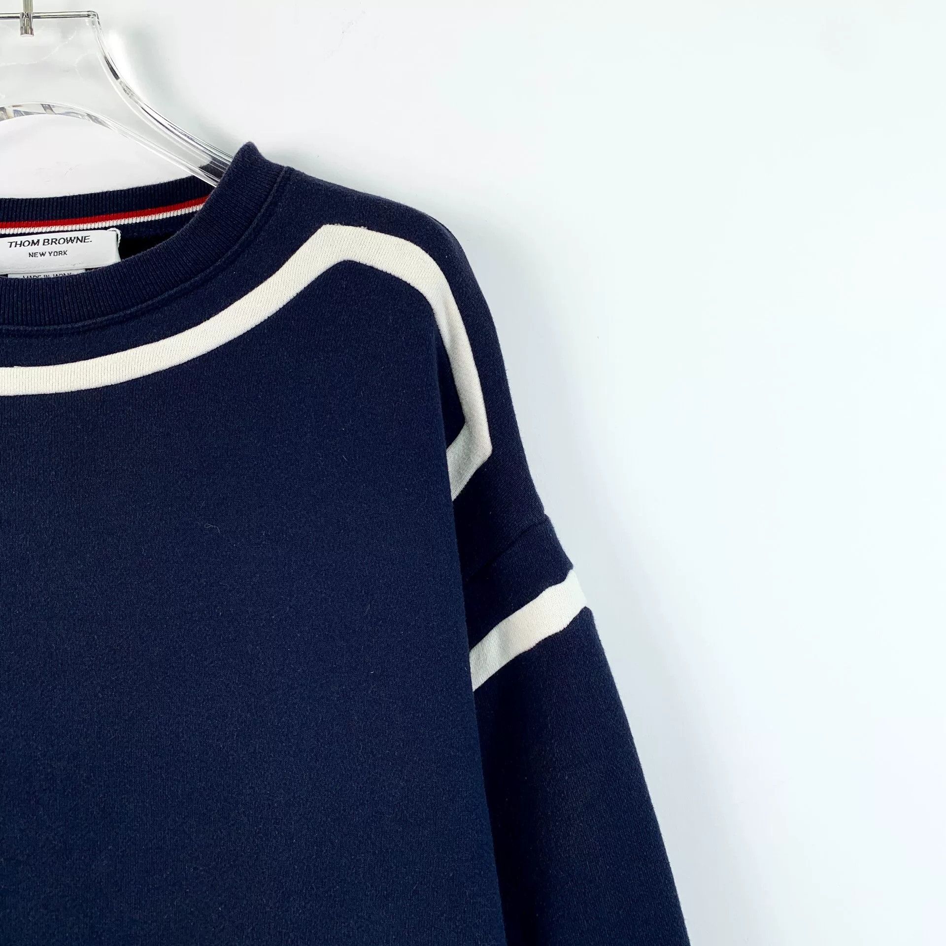Thom Browne thom browne navy long sleeve sweatshirt Size US S / EU 44-46 / 1 - 3 Thumbnail