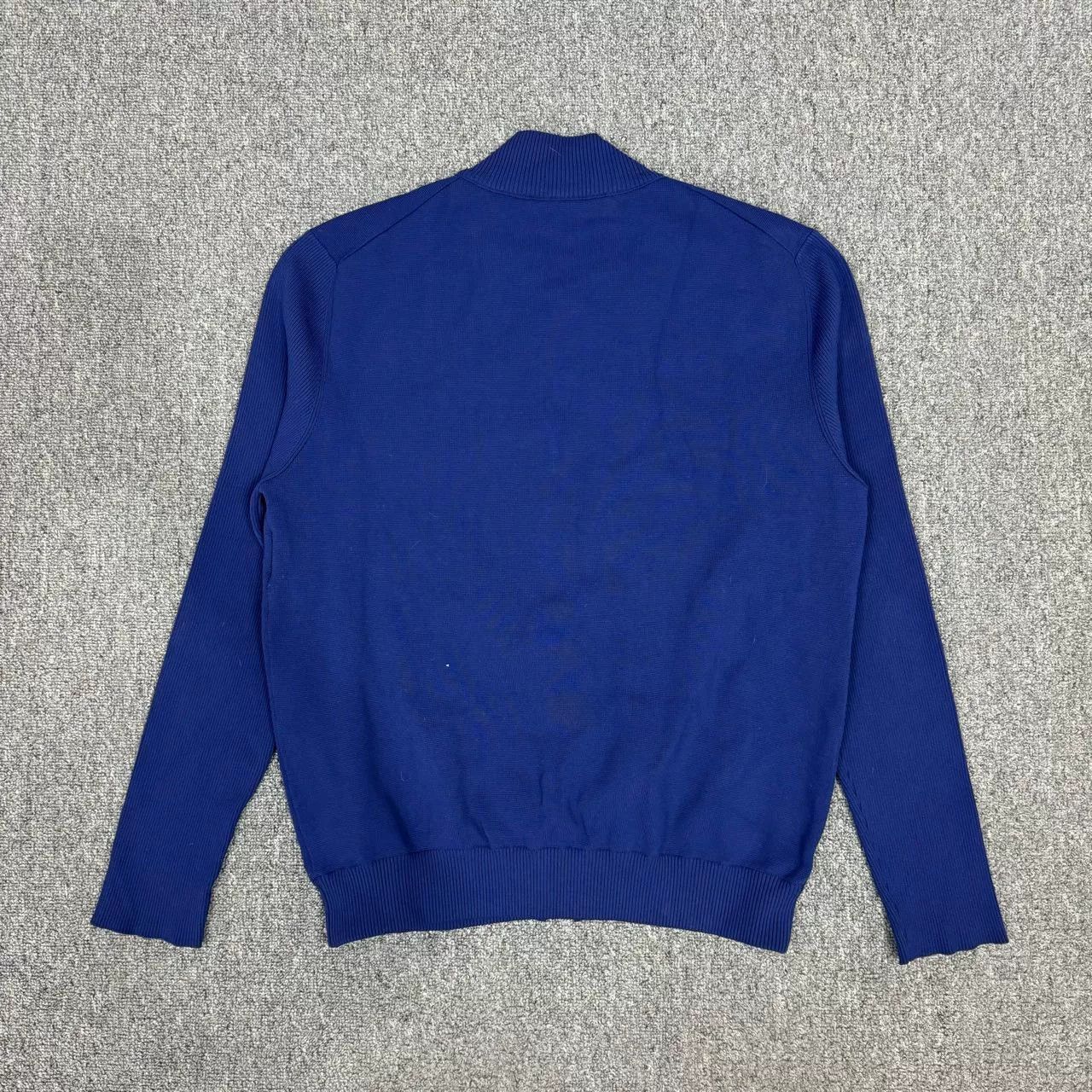 Versace Versace Men's Blue Zip Knit Jacket Size US L / EU 52-54 / 3 - 2 Thumbnail