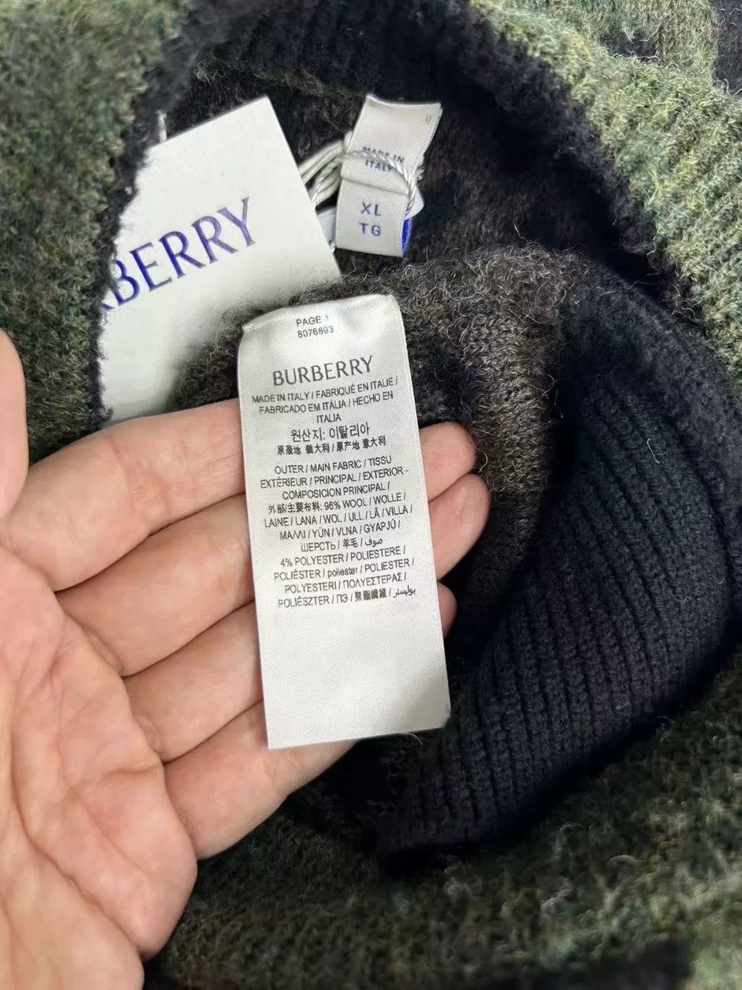 Burberry Burberry Olive Green Horse Print Sweater Size US XL / EU 56 / 4 - 2 Thumbnail