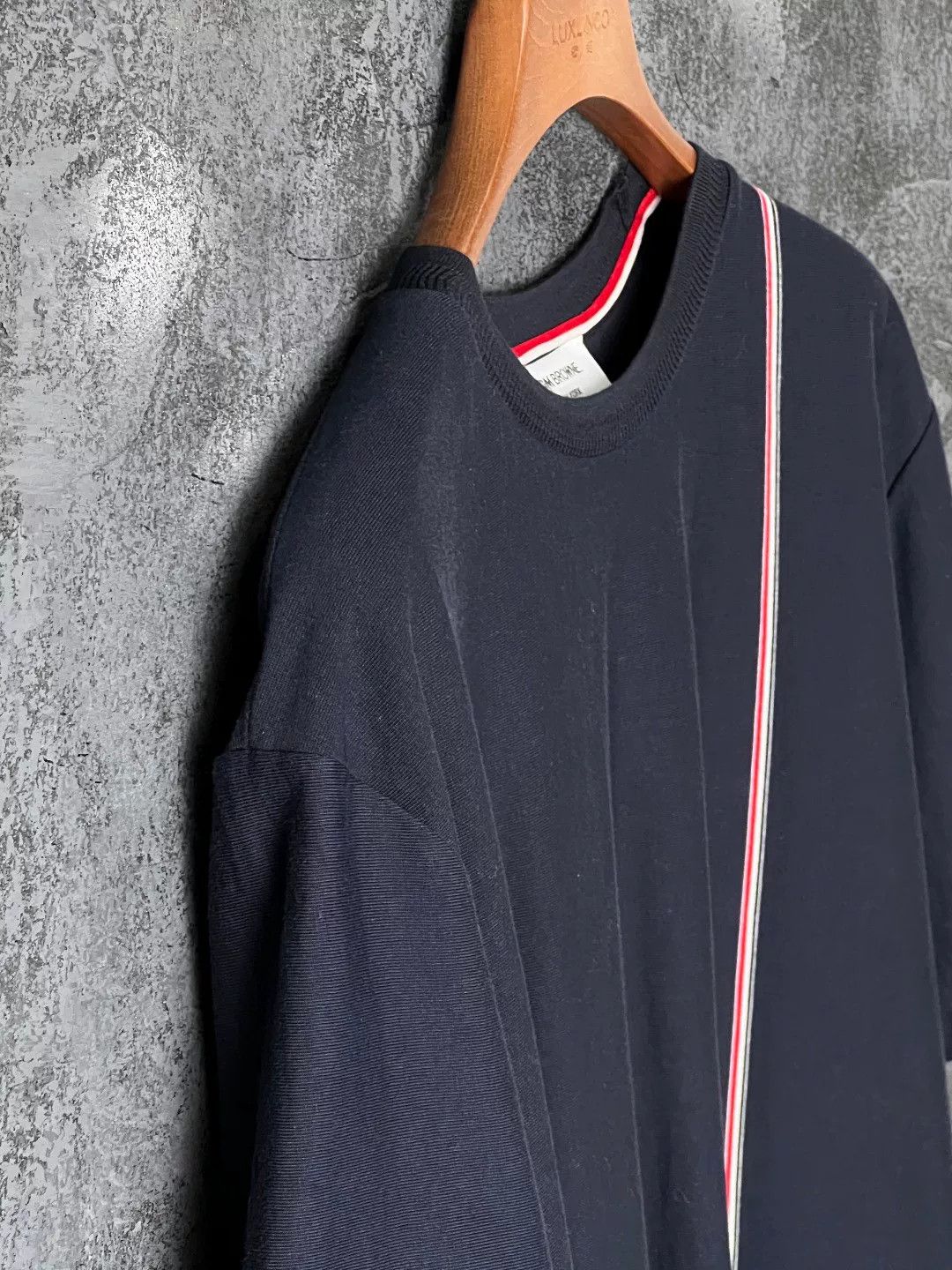 Thom Browne THOM BROWNE Navy Stripe Cotton T-shirt Size US XS / EU 42 / 0 - 6 Thumbnail