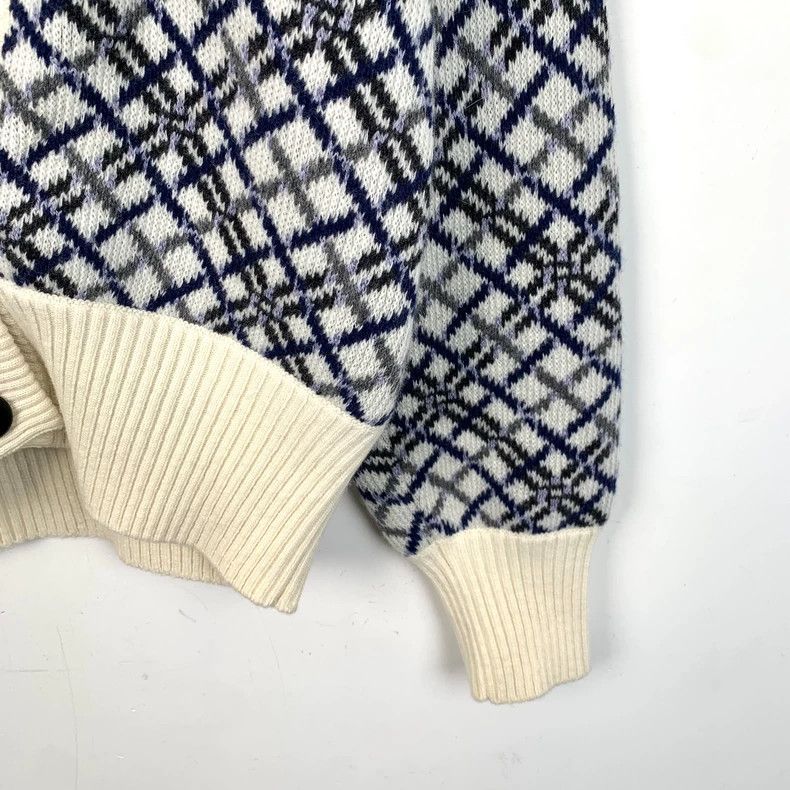Saint Laurent Paris Saint Laurent Colorblock Plaid Wool Cardigan Size US L / EU 52-54 / 3 - 4 Thumbnail