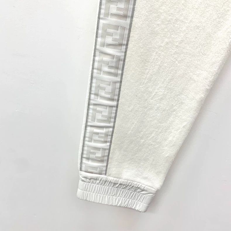 Fendi Fendi White Side Logo Cotton Sweatpants Size US 36 / EU 52 - 5 Thumbnail