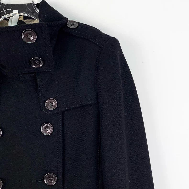 Burberry Burberry Black Wool Double-Breasted Coat Size US S / EU 44-46 / 1 - 3 Thumbnail