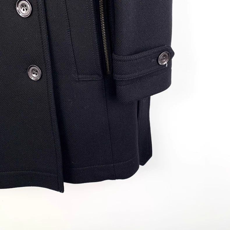 Burberry Burberry Black Wool Double-Breasted Coat Size US S / EU 44-46 / 1 - 4 Thumbnail