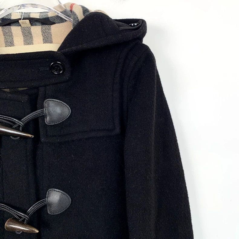 Burberry Burberry Black Wool Hooded Duffle Coat Size US XS / EU 42 / 0 - 3 Thumbnail