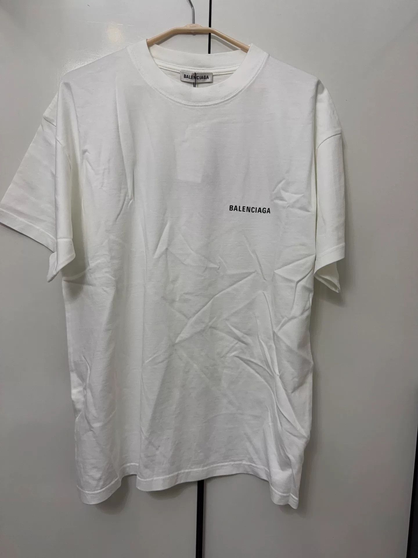 Balenciaga Balenciaga Logo Print Oversized White T-Shirt Size US M / EU 48-50 / 2 - 2 Thumbnail