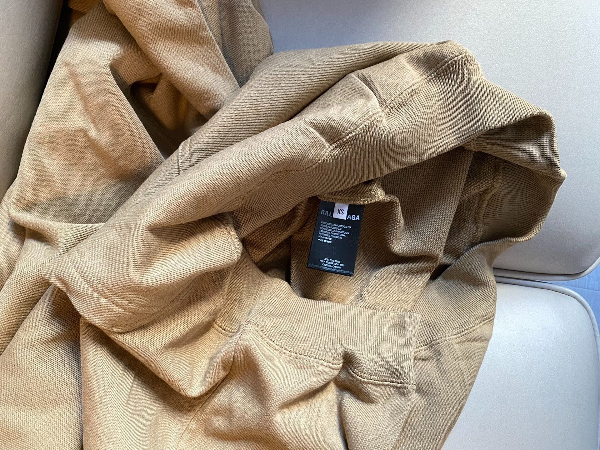 Balenciaga Balenciaga Beige Hoodie Sweatshirt XS Size US XS / EU 42 / 0 - 4 Thumbnail