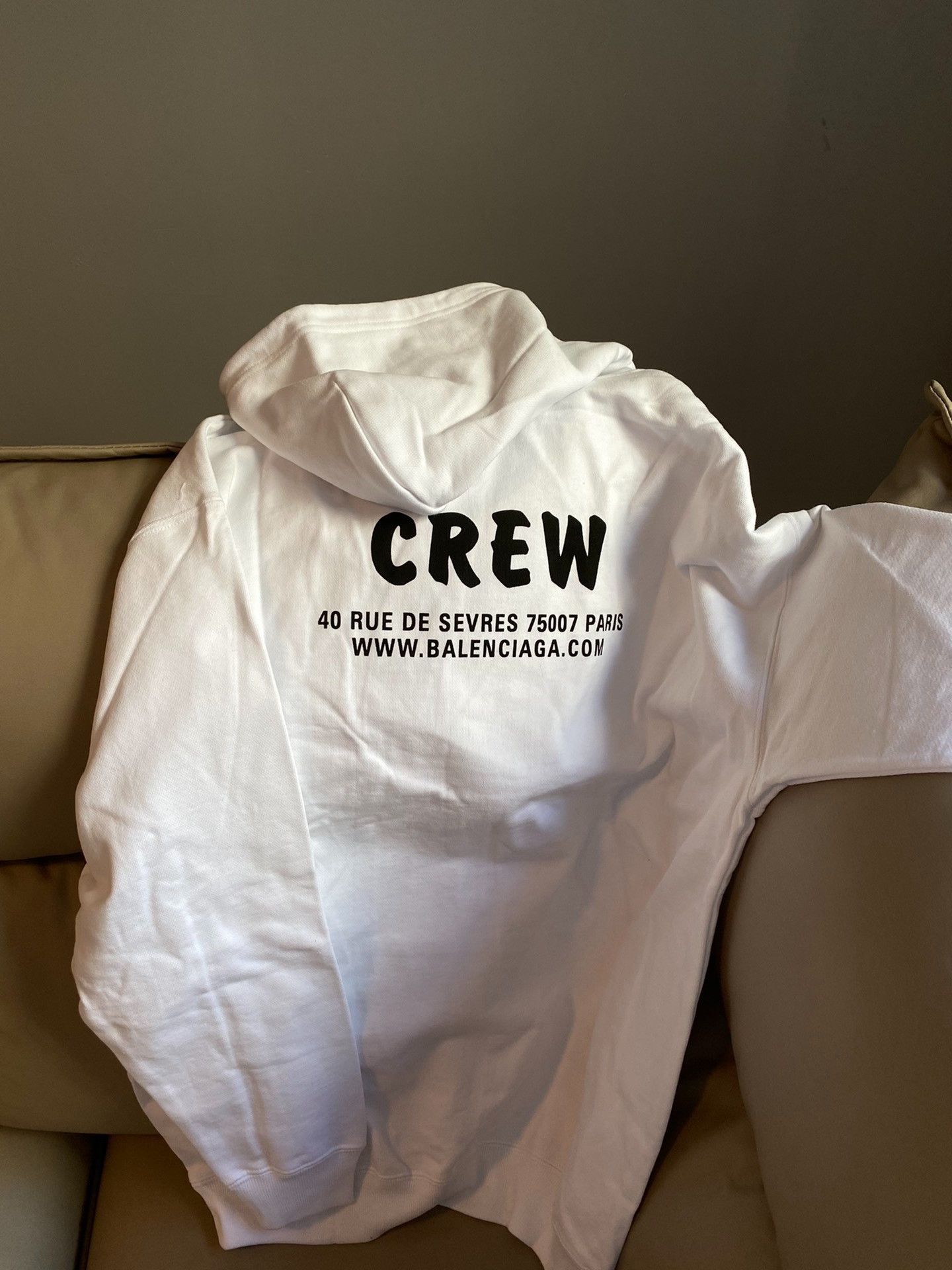 Balenciaga Balenciaga CREW White Hoodie XS Size US XS / EU 42 / 0 - 3 Thumbnail