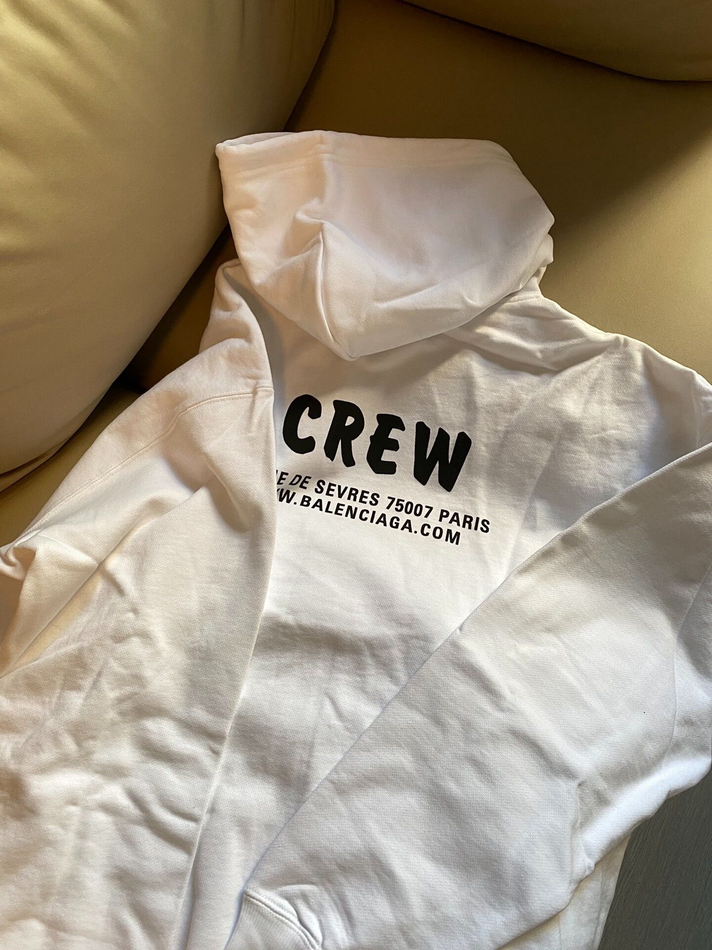 Balenciaga Balenciaga CREW White Hoodie XS Size US XS / EU 42 / 0 - 6 Thumbnail
