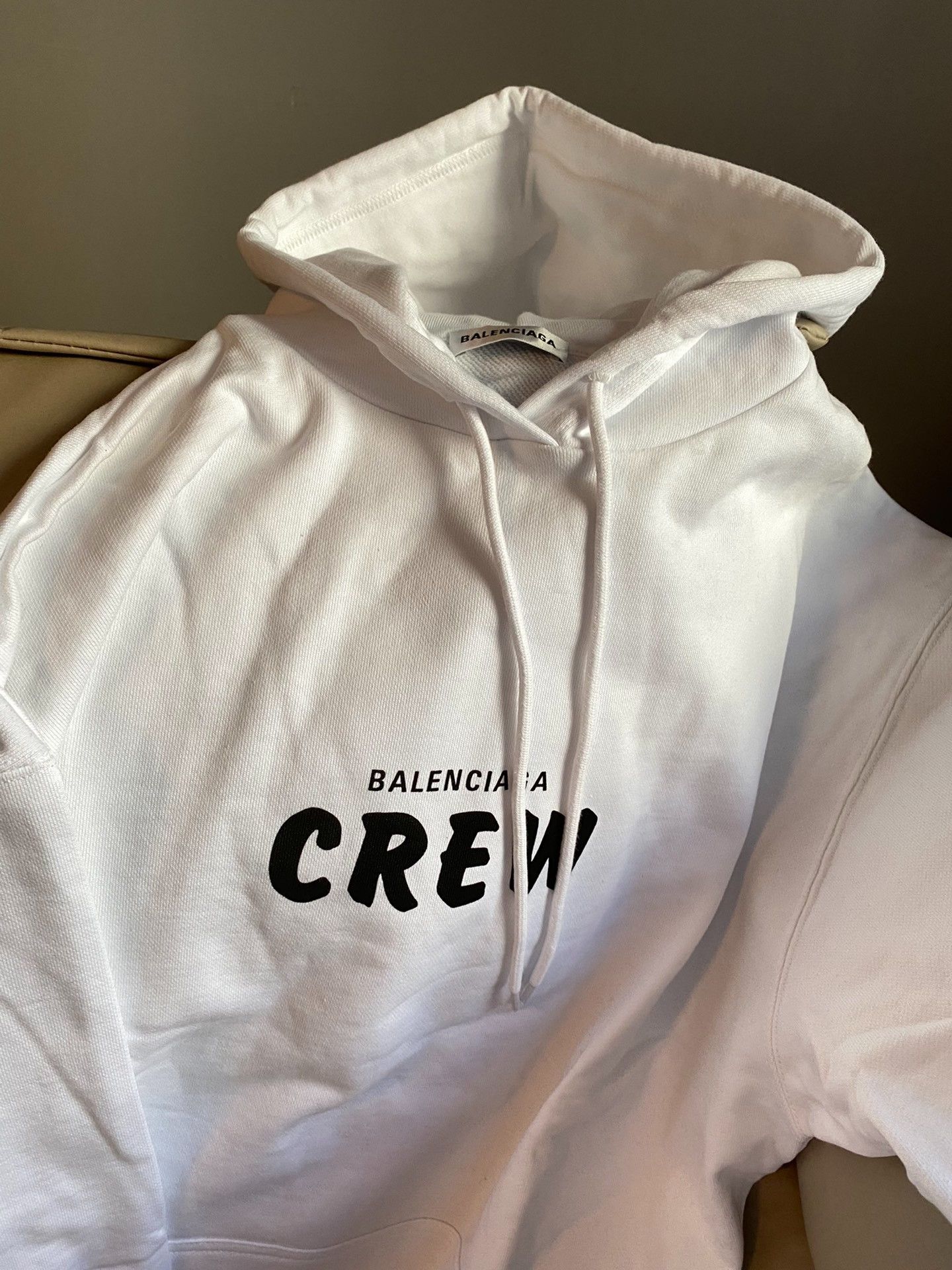 Balenciaga Balenciaga CREW White Hoodie XS Size US XS / EU 42 / 0 - 4 Thumbnail