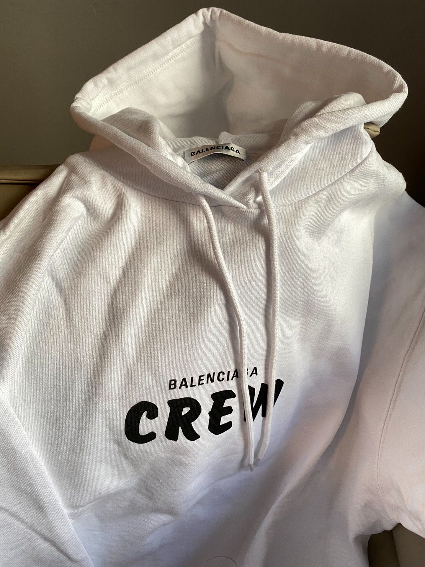 Balenciaga Balenciaga CREW White Hoodie XS Size US XS / EU 42 / 0 - 2 Thumbnail
