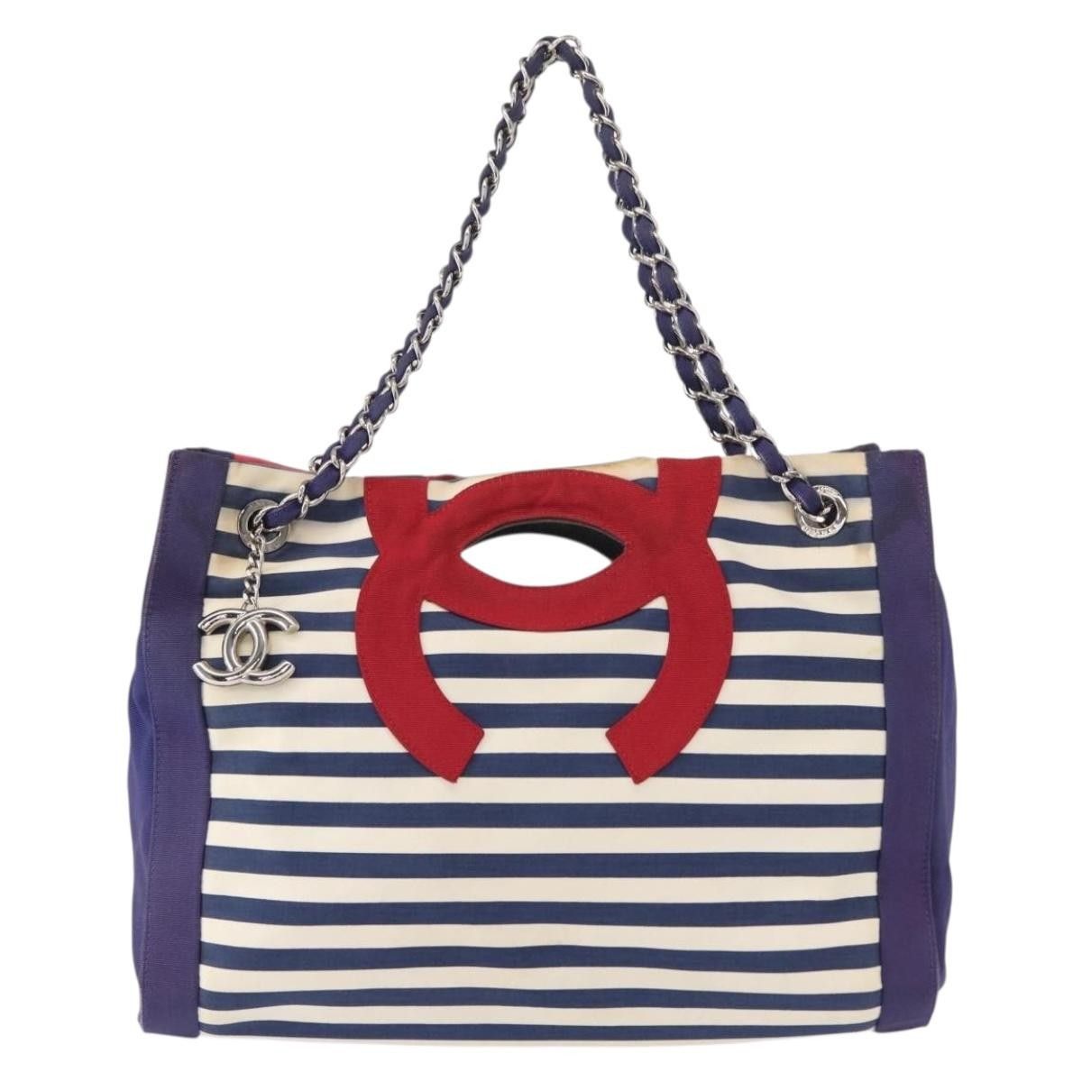 Chanel Chanel Mariniere Chain Tote Striped Canvas Size ONE SIZE - 19 Thumbnail