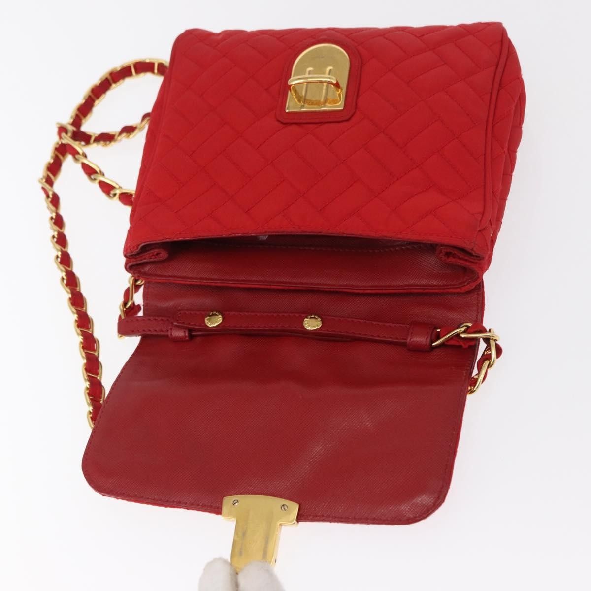 Prada Prada Pushlock Chain Flap Bag Quilted Tessuto Size ONE SIZE - 18 Thumbnail