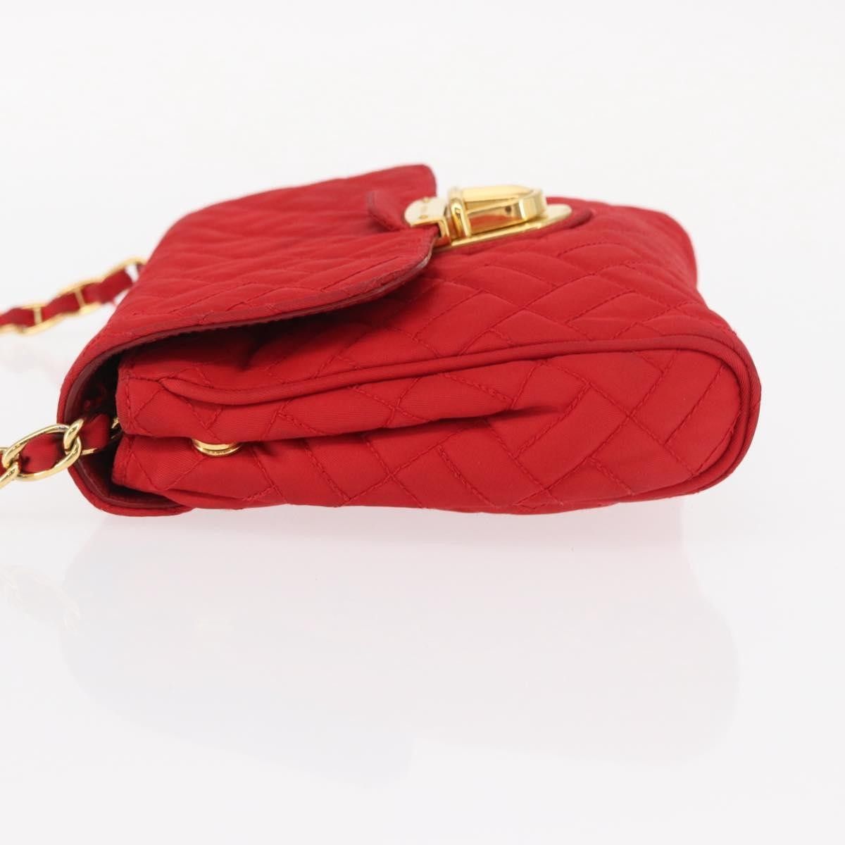Prada Prada Pushlock Chain Flap Bag Quilted Tessuto Size ONE SIZE - 4 Thumbnail