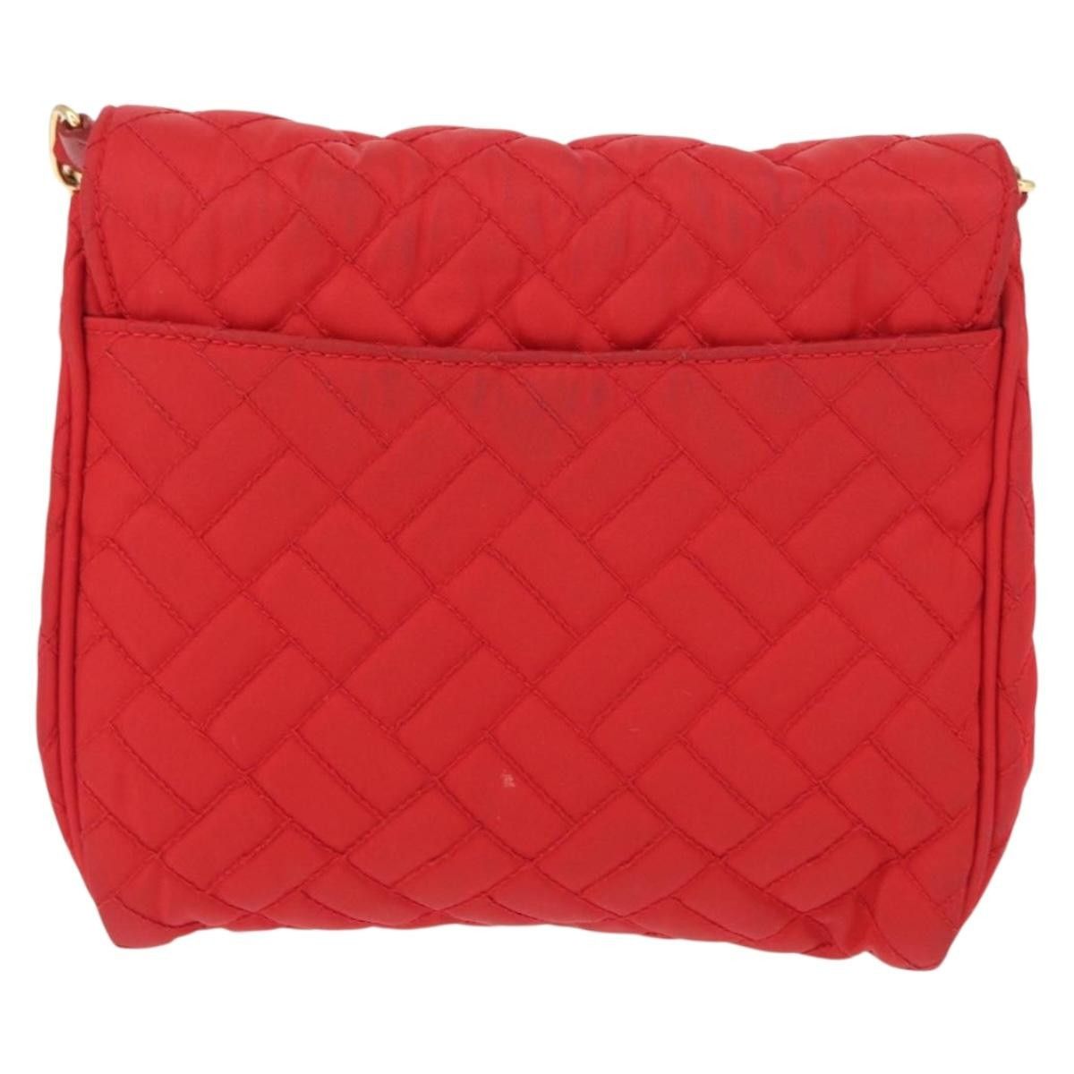 Prada Prada Pushlock Chain Flap Bag Quilted Tessuto Size ONE SIZE - 2 Thumbnail