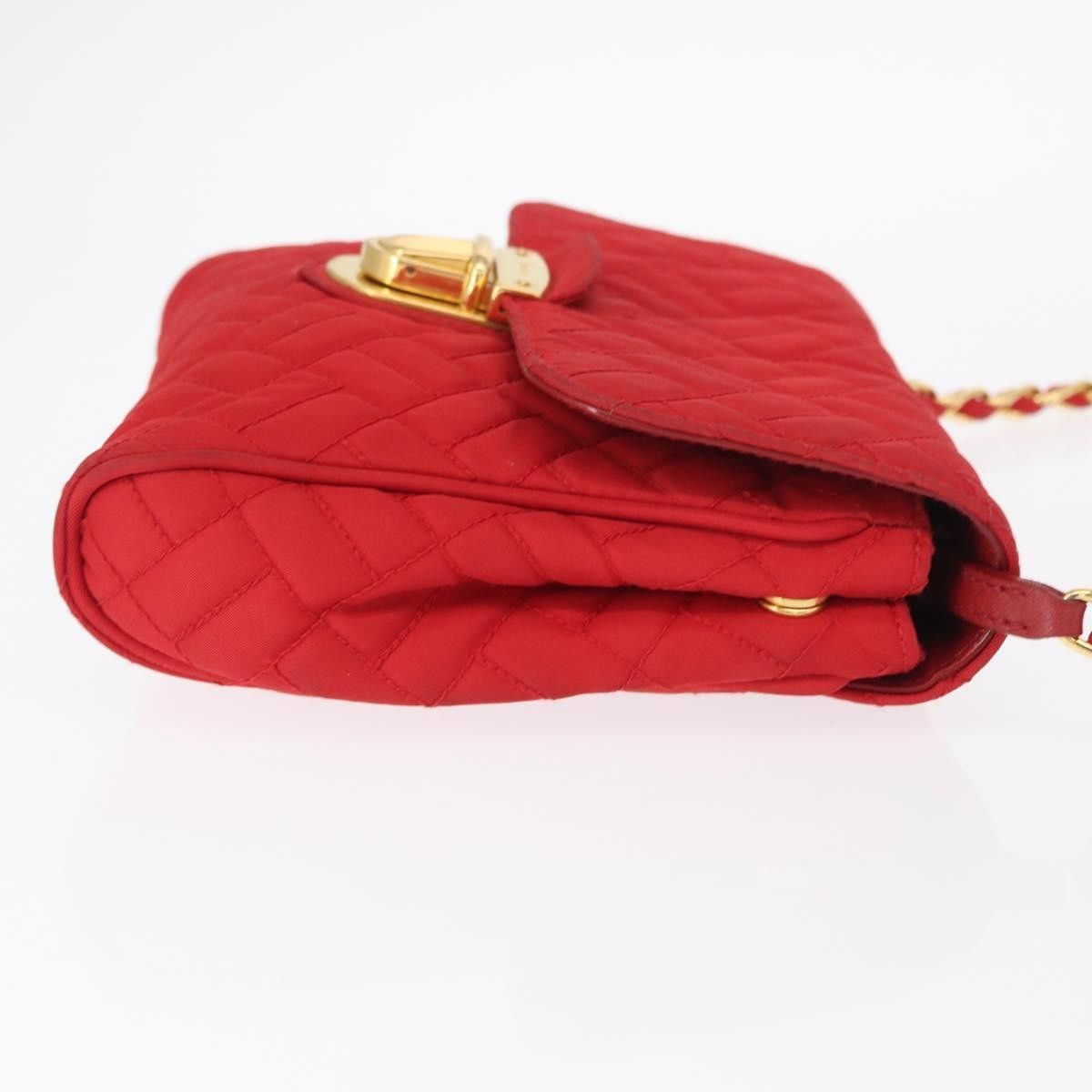 Prada Prada Pushlock Chain Flap Bag Quilted Tessuto Size ONE SIZE - 3 Thumbnail