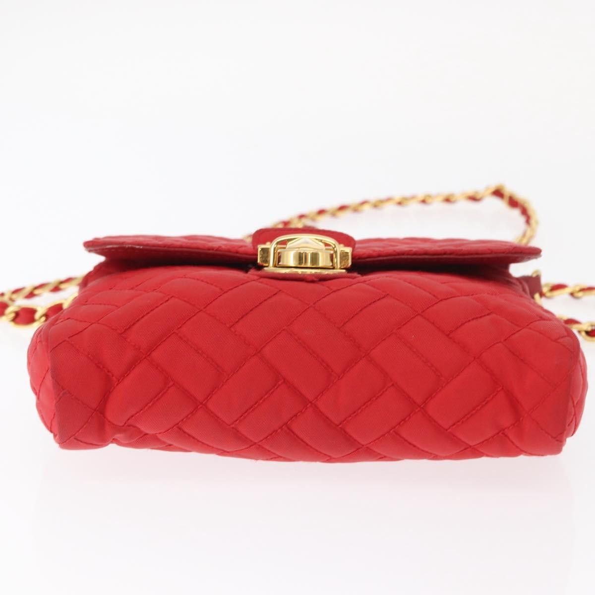 Prada Prada Pushlock Chain Flap Bag Quilted Tessuto Size ONE SIZE - 17 Thumbnail
