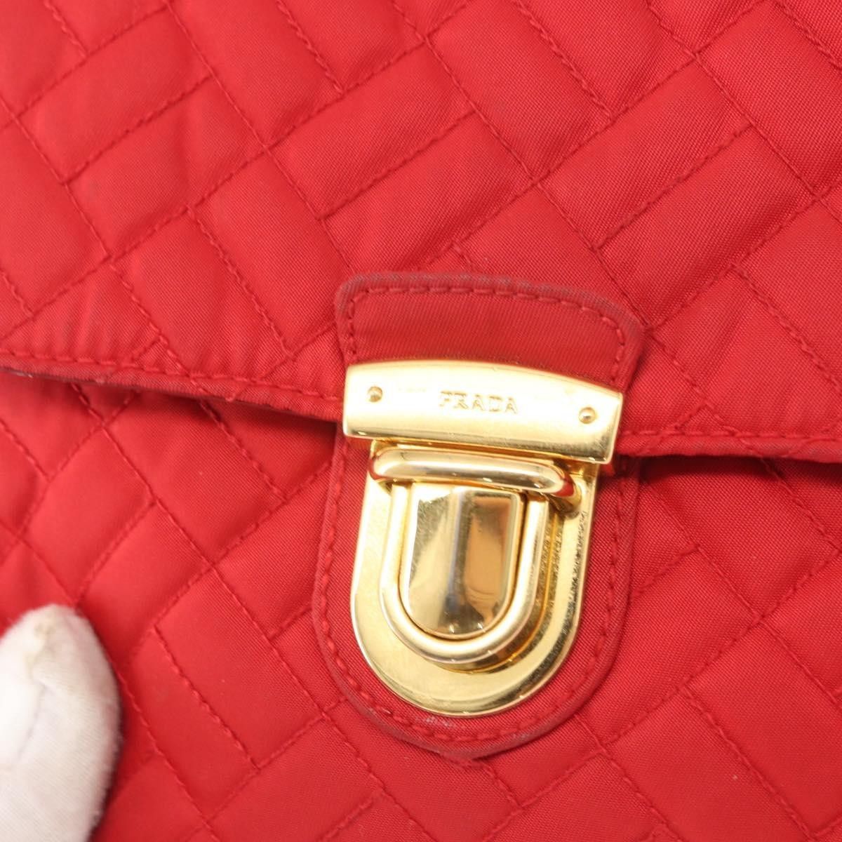 Prada Prada Pushlock Chain Flap Bag Quilted Tessuto Size ONE SIZE - 12 Thumbnail