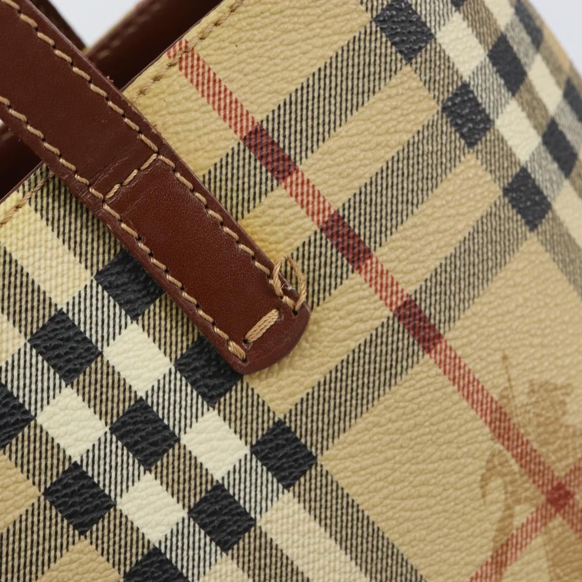 Burberry Burberry Top Handle Tote Haymarket Coated Canvas Size ONE SIZE - 17 Thumbnail